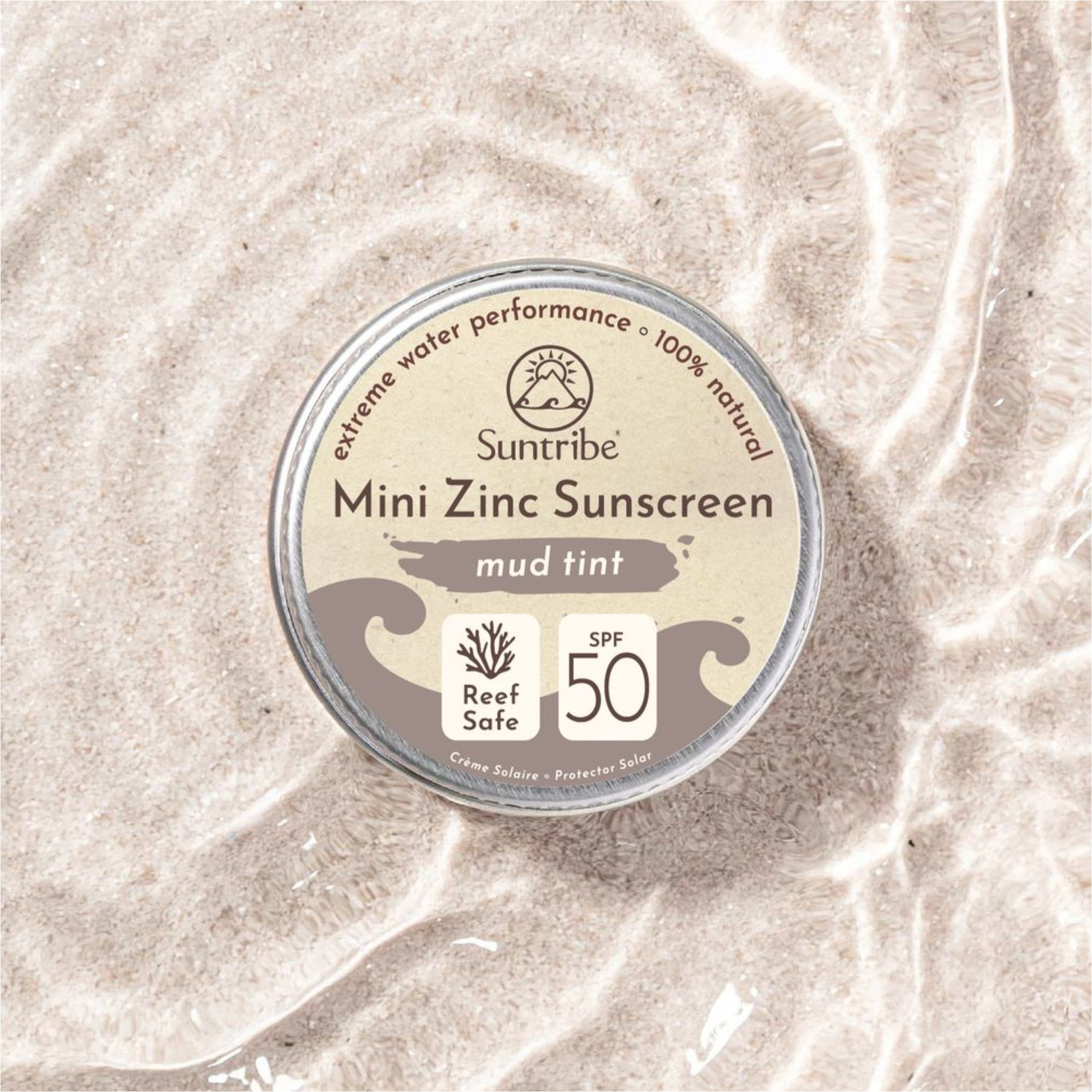 2026 Suntribe Organic Mineral Mini Zinc Tin SPF 50 STZTM - Cocoa Tint